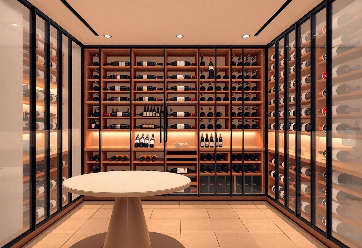 Una cantinetta vino Unieuro elegante e moderna