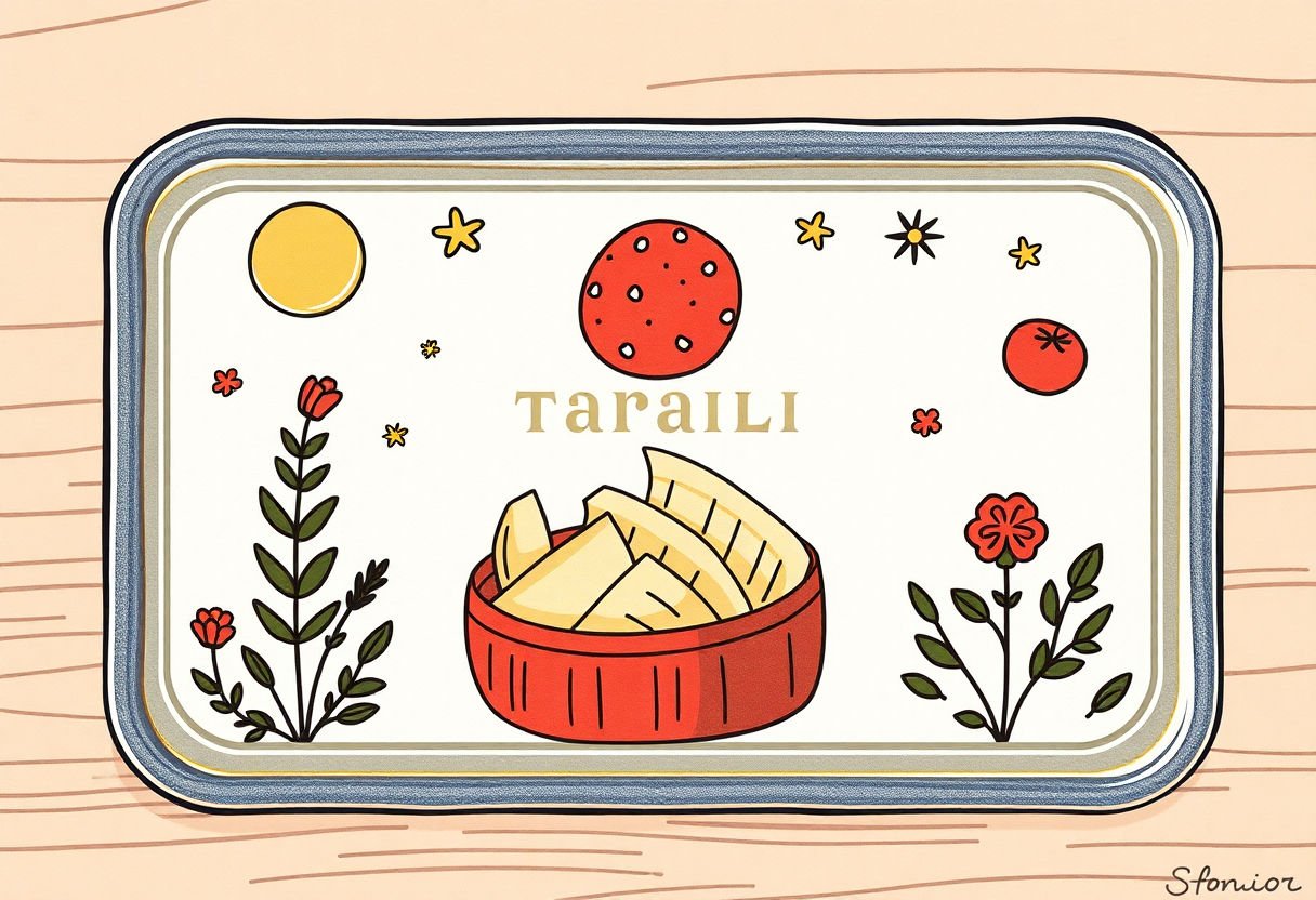 Scatola di latta per conservare i taralli