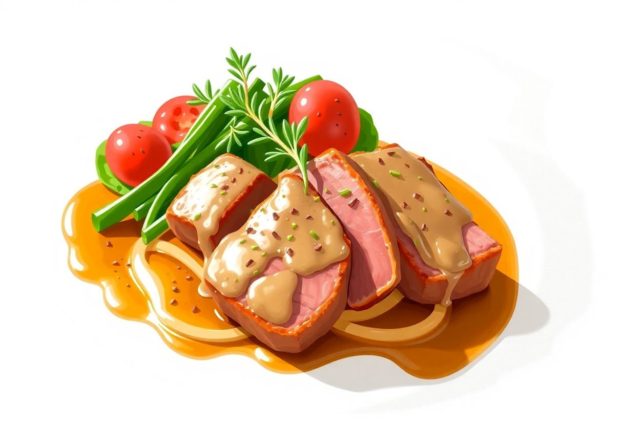 Scaloppine di vitella servite elegantemente