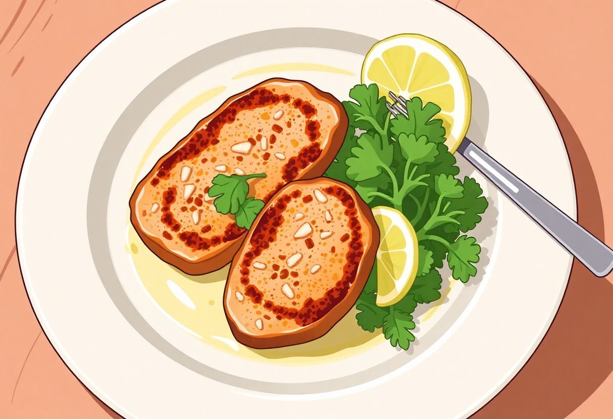 Scaloppine alla Milanese su piatto.
