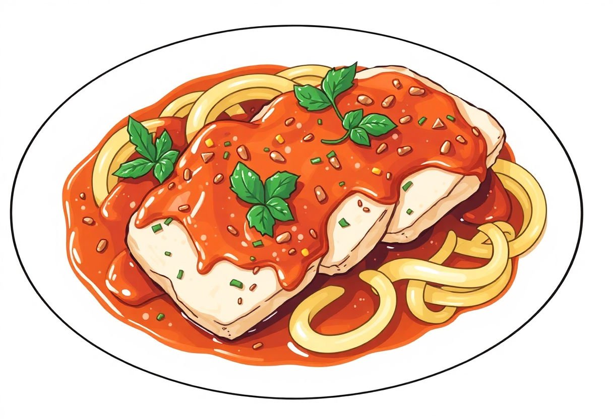 Scaloppine al Marsala con salsa.