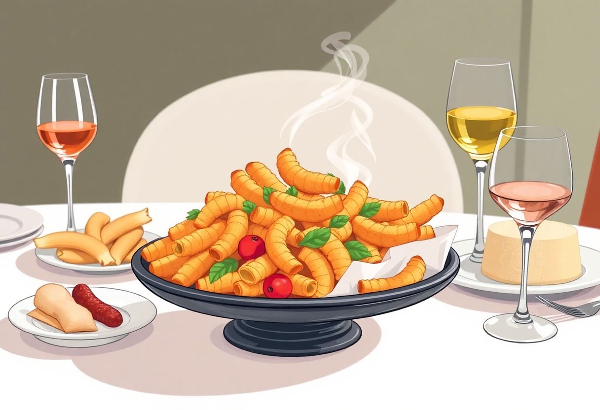 Taralli serviti in una festa italiana