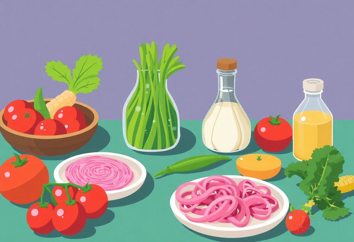 Ingredienti freschi sul tavolo