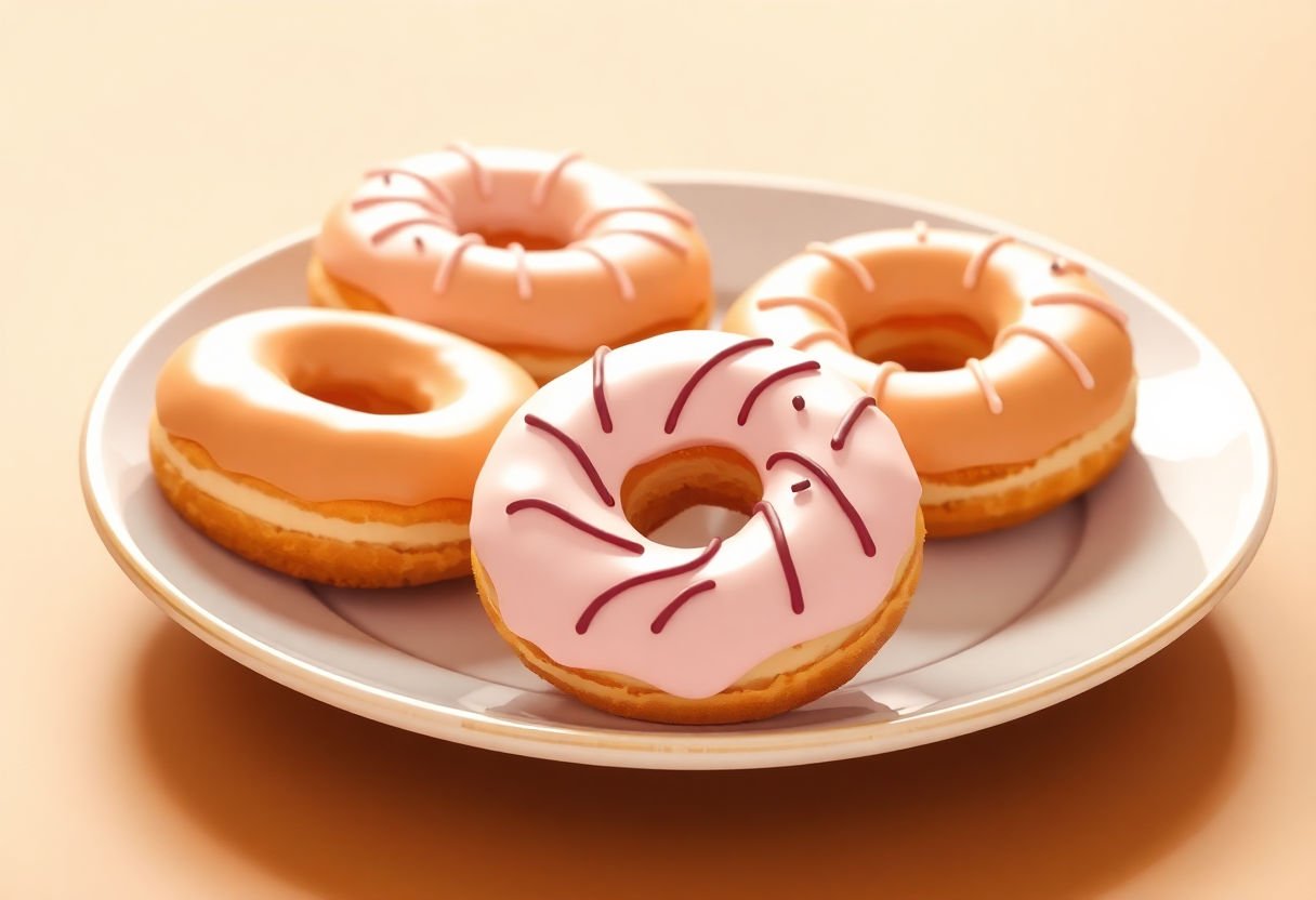 Ciambelline senza glutine su un piatto