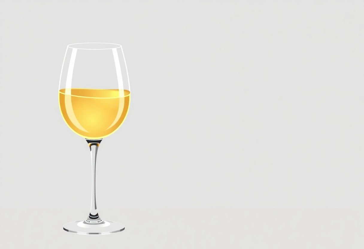 Bicchiere di vino bianco