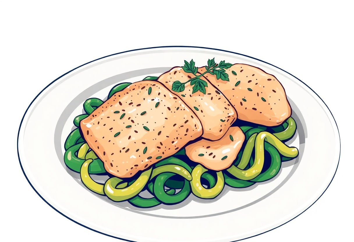 Scaloppine di pollo impiattate