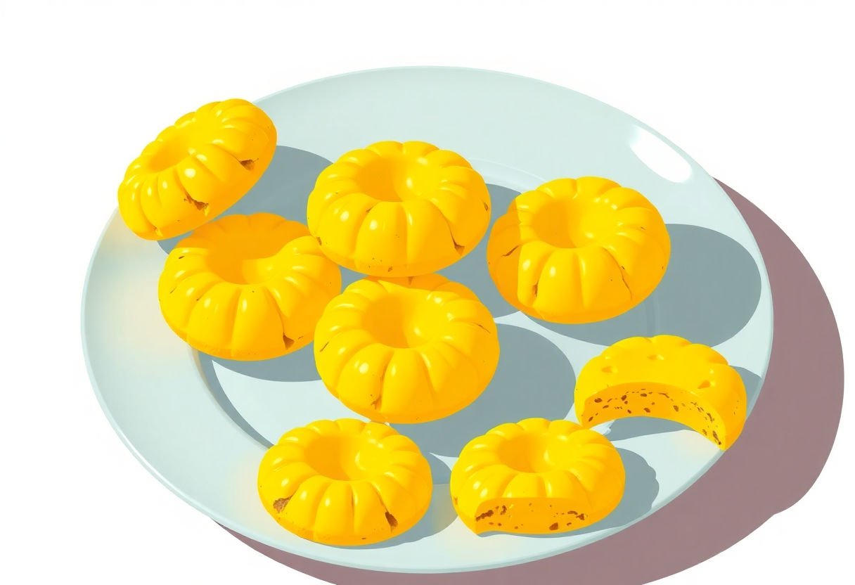 Biscotti Giallo Zafferano deliziosi su un piatto